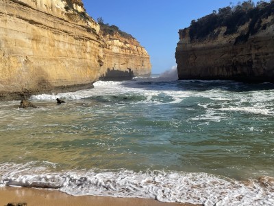 On the sand in Loch Ard Gorge