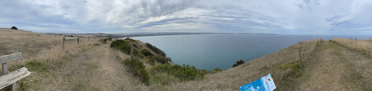Paanorama of Bridgewater Bay from the Cape.