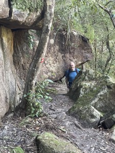 Skirting the cliffliine.