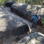 Through some boulders to begin the next descent.