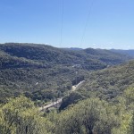 View of the rail line and freeway.