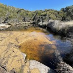 Lagoon outflow of Kelleys Lake at Meringo Beach.
