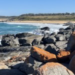 Surf on rocks at Grey Rocks.